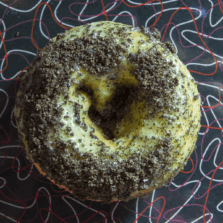 Thin Mint - Mint glaze and Oreo crumble donut.
